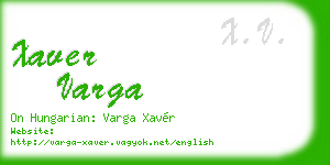 xaver varga business card