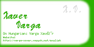 xaver varga business card